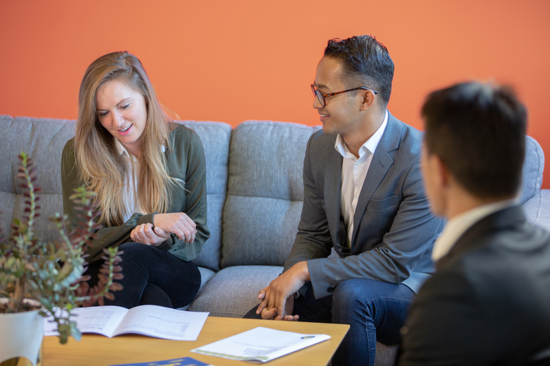 Office workers discussing their personal workplace emergency plans